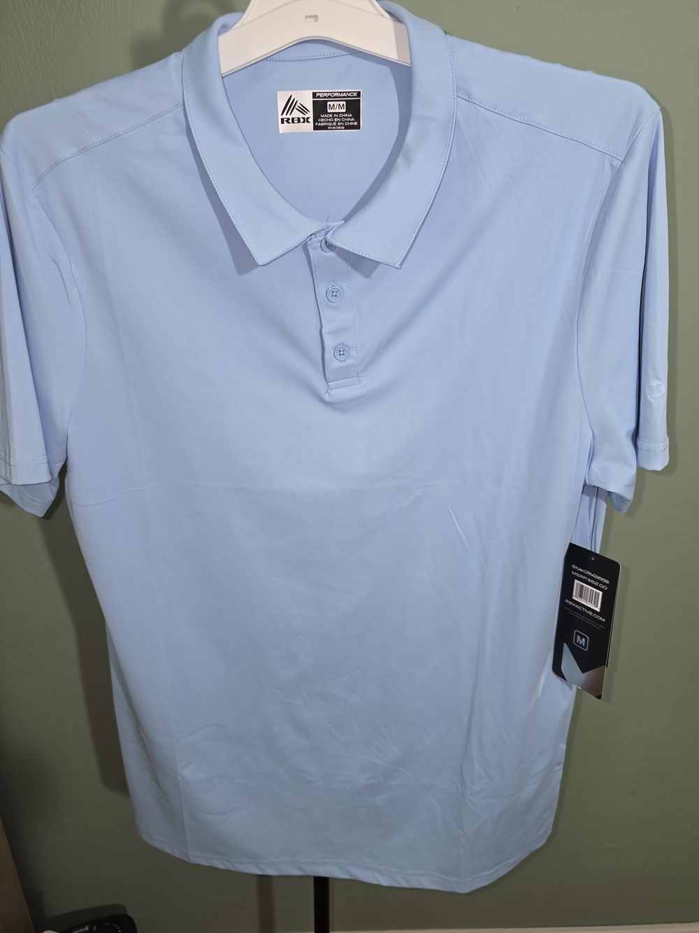 RBX Men's Light Blue Polo Shirt